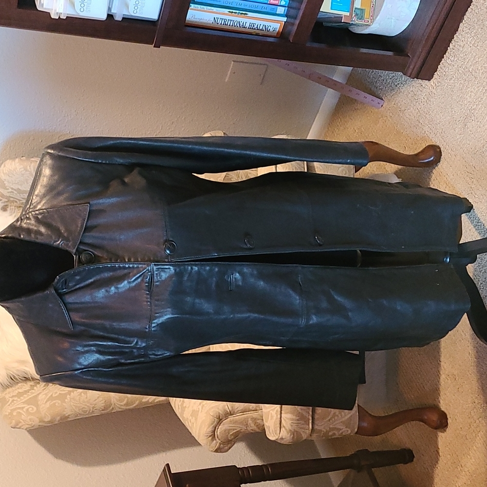 Black leather jacket